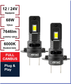 LED žárovky H7 Série F25 PRO Full Canbus 12V 24V